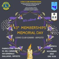 DOMENICA 6 S. MESSA PER I SOCI LIONS DEFUNTI