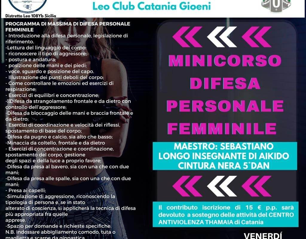 MINICORSO DI DIFESA PERSONALE FEMMINILE A CURA DEI LEO