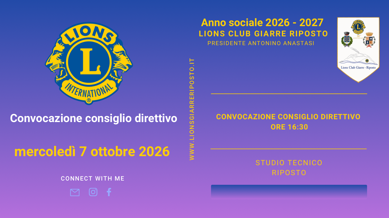 Convocazione Consiglio direttivo di Club